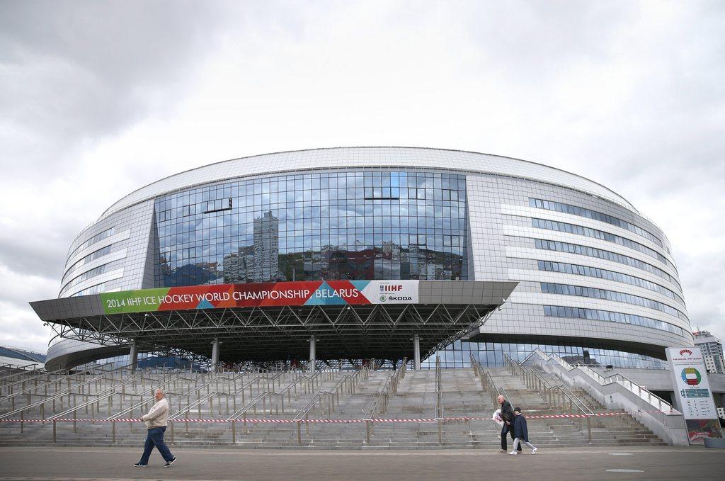 La Minsk-Arena est prête pour le lever de rideau. [KEYSTONE - Tatyana Zenkovich]