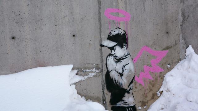 Une des oeuvres de Banksy (Utah en janvier 2010). [Robert Galbraith]