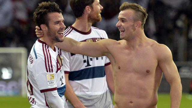 Shaqiri (à d.) a inscrit son 8e but avec le Bayern. [Bernd Feil]