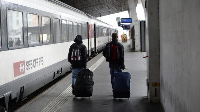 Le trafic CFF a été perturbé suite aux intempéries du week-end. [Steffen Schmidt]