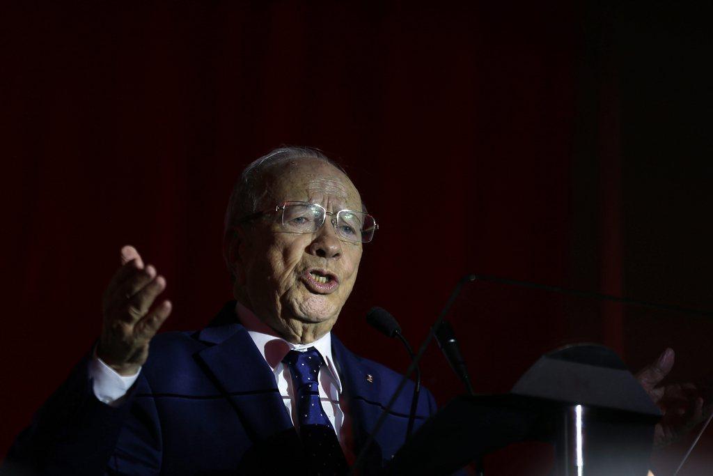 Beji Caid Essebsi, l'un des principaux contradicteurs d'Ennahda. [KEYSTONE - EPA/Mohamed Messara]