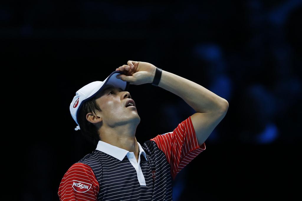 Kei Nishikori n'a pas eu voix au chapitre face à Federer. [KEYSTONE - Alastair Grant]