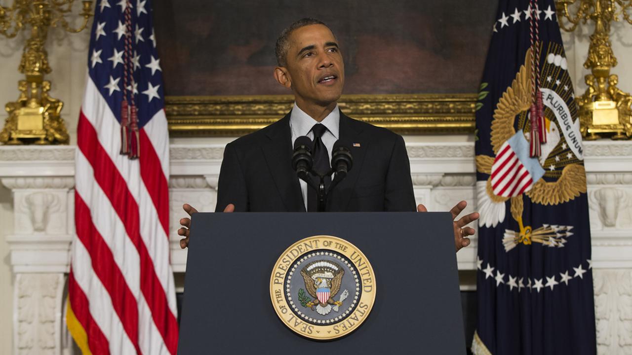 Barack Obama s'exprime depuis la Maison Blanche le 18 septembre 2014.