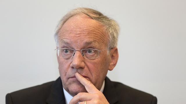 Johann Schneider-Ammann a reçu samedi matin les représentants des associations économiques suisses durant près de trois heures à Berne. [Gaetan Bally]