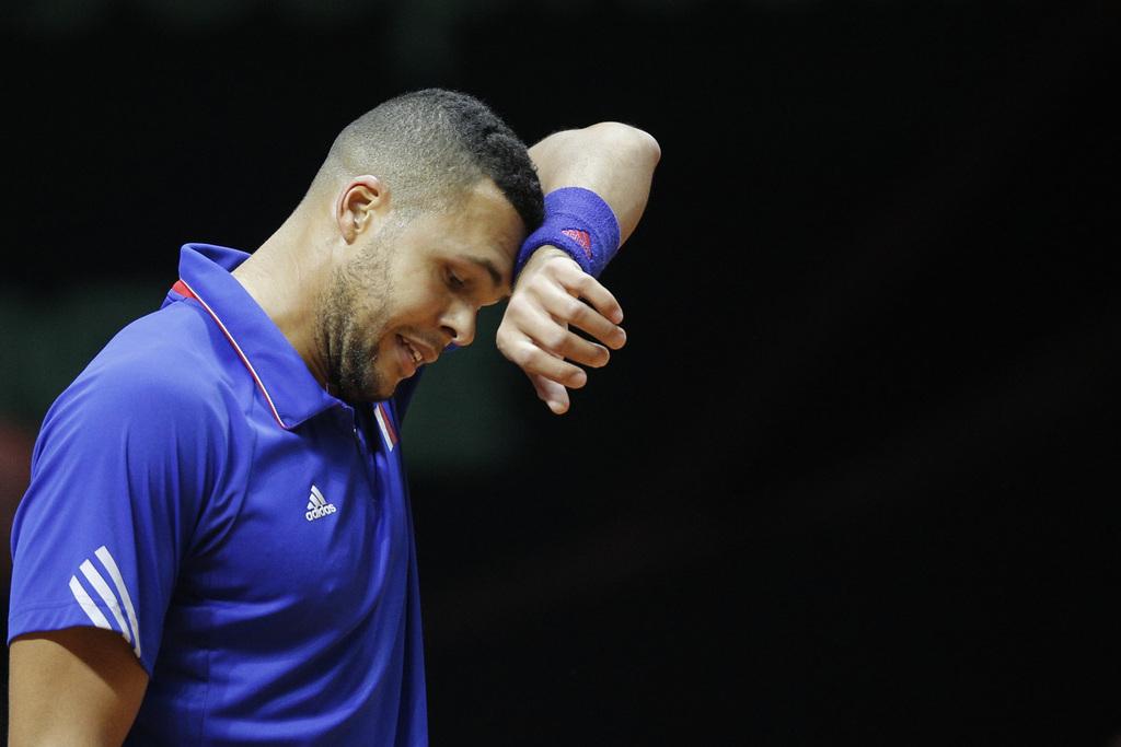 Tsonga n'a pas joué complètement libéré devant le public du stade Pierre-Mauroy. [KEYSTONE - Christophe Ena]