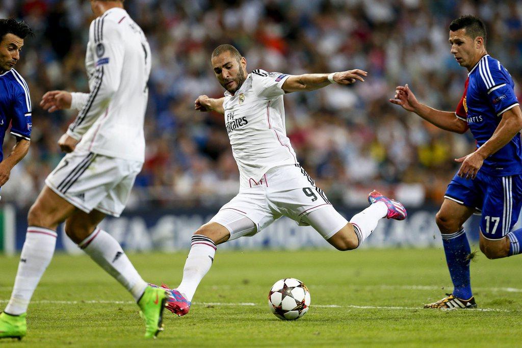 Benzema a inscrit le 1000e but des Merengue en Coupe d'Europe. [KEYSTONE - Juanjo Martin]