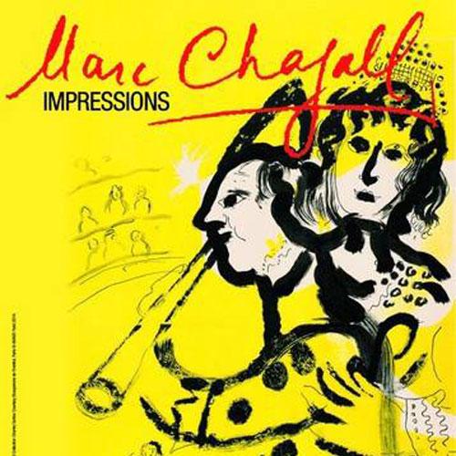 Affiche de l'exposition "Marc Chagall:  Impressions", au Palais Lumières Evian. [facebook.com/PalaisLumiereEvian]