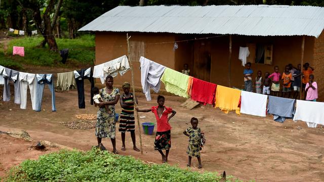 Malades en quarantaine à Port Loko, Sierra Leone. [AFP - Francisco Leong]