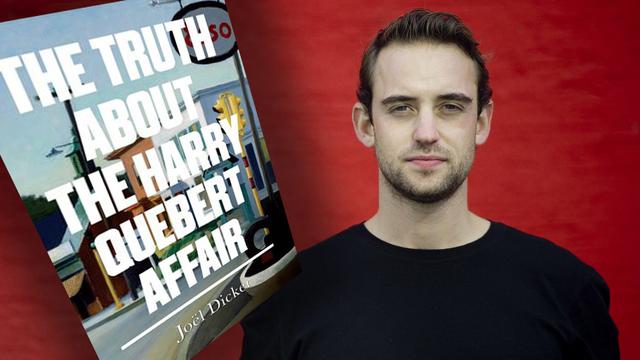 Joël Dicker et l'édition destinée au marché britannique de son livre "La Vérité sur l'affaire Harry Quebert". [Montage / Keystone]