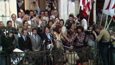 François Lachat proclame l'indépendance du Jura, le 24 septembre 1978 [RTS]