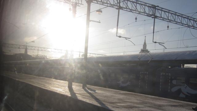 Départ de la gare de Moscou. [David Collin]
