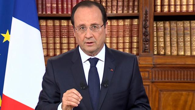 François Hollande lors de son allocution télévisée. [FRANCE 2]