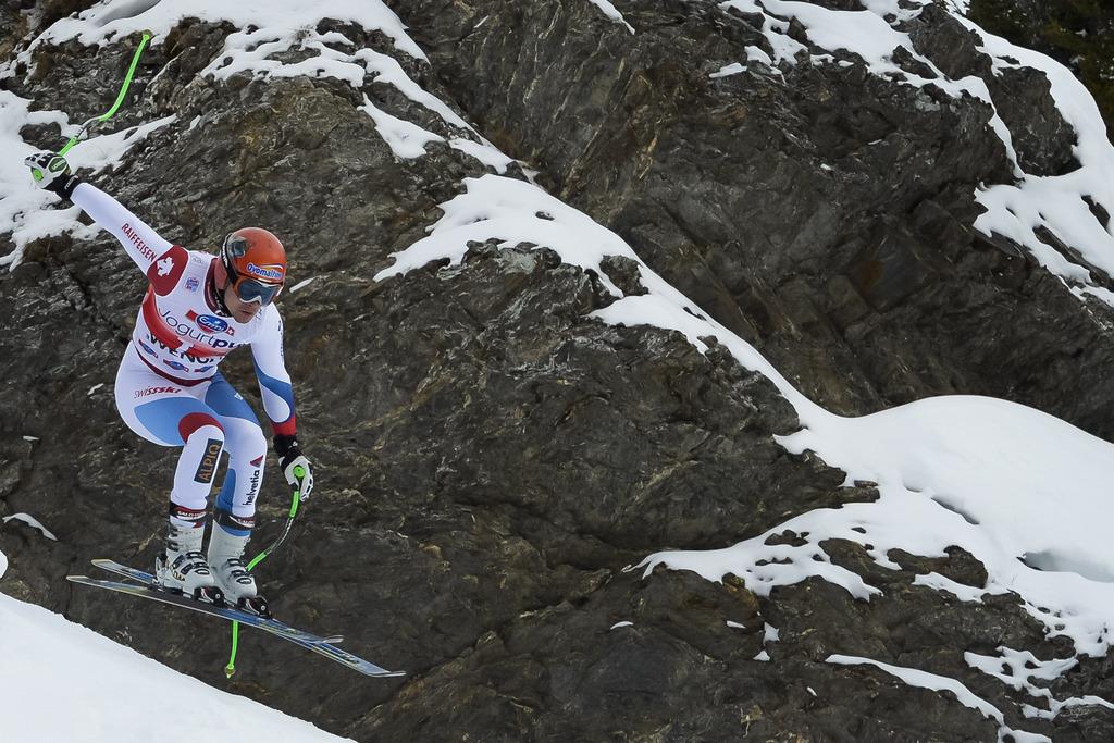 Patrick Küng s'est une nouvelle fois montré à l'aise à Wengen. [KEYSTONE - Jean-Christophe Bott]