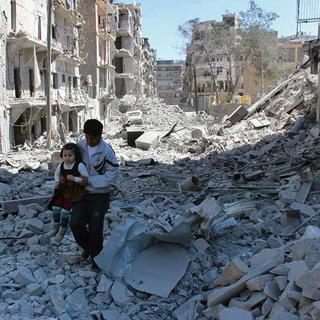 C'est un pays dévasté par la guerre qui sera appelé aux urnes le 3 juin prochain. [AP Photo/Aleppo Media Center AMC]