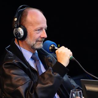 Dominique de Buman, Vice-président du Parti démocrate-chrétien suisse, dans "JazzZistiques" le 8 avril 2014 au Cully Jazz Festival. [Ivor Malherbe]