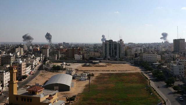 Douze Palestiniens ont été tués mardi dans des raids lancés contre le Hamas. [EPA/Mohammed Saber]