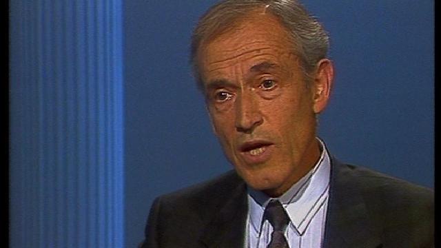 En 1992, Claude Roux, directeur des CFF. [RTS]