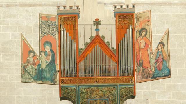 L'orgue de la basilique de Valère à Sion. [CC BY SA - Frinck51]