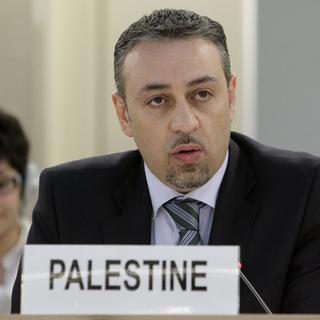 Imad Zuhairi, numéro 2 de la mission permanente palestinienne auprès de l'ONU à Genève. [Salvatore Di Nolfi]