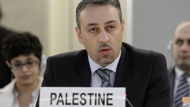 Imad Zuhairi, numéro 2 de la mission permanente palestinienne auprès de l'ONU à Genève. [Salvatore Di Nolfi]