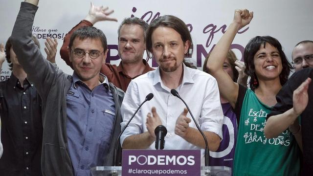 Le parti Podemos (Nous pouvons) est né de la mouvance des indignés. [EPA/Keystone - Emilio Naranjo]