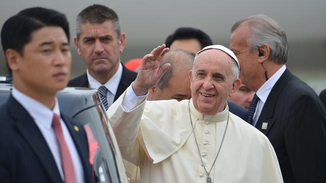 Le pape était de retour de son voyage en Corée du Sud.