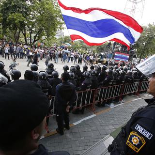 Manifestations vendredi à Bangkok. [Athit Perawongmetha]
