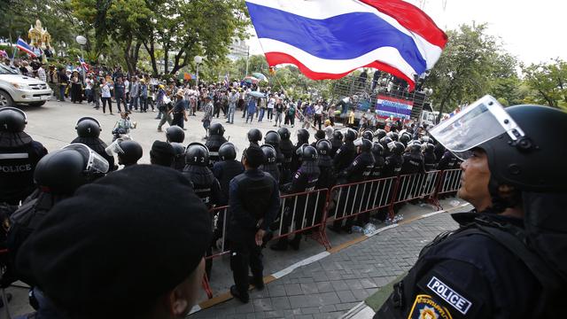 Manifestations vendredi à Bangkok. [Athit Perawongmetha]