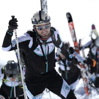 La Patrouille des Glaciers (PDG) est une course militaire internationale de ski alpinisme de l’Armée Suisse. Ici lors de la précédente édition, au printemps 2014. [Maxime Schmid]