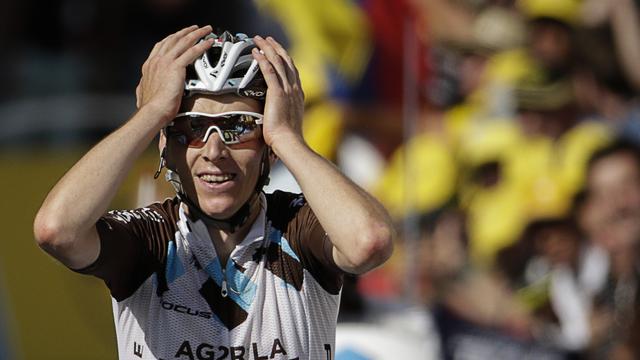 Romain Bardet a remporté la 2e étape des Alpes jeudi. [AFP - Kenzo Tribouillard]