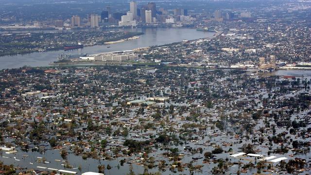 Inondations dues à l'ouragan Katrina autour de la Nouvelle-Orléans, en 2005. [Keystone/AP - David J. Phillip]