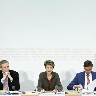 Simonetta Sommaruga a défendu la position du Conseil fédéral mardi à Berne. [Keystone - Thomas Hodel]