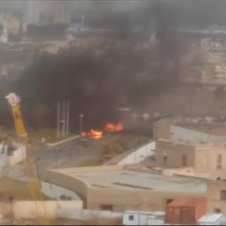 Capture d'une vidéo montrant l'attaque des djihadistes. [eurovision.net]