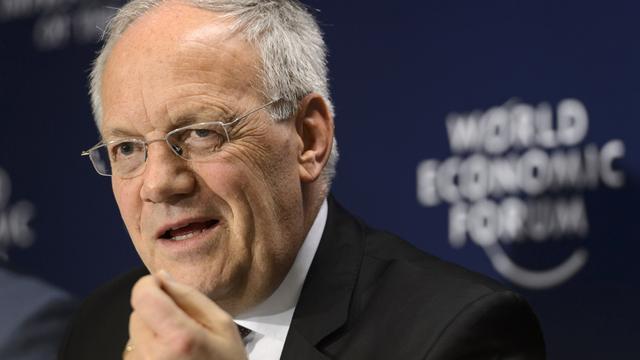 Johann Schneider-Ammann au World Economic Forum de Davos, le 24 janvier dernier. [LAURENT GILLIERON]