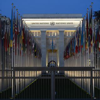 L'entrée du Palais des nations à Genève. [AFP - Richard Juilliart]