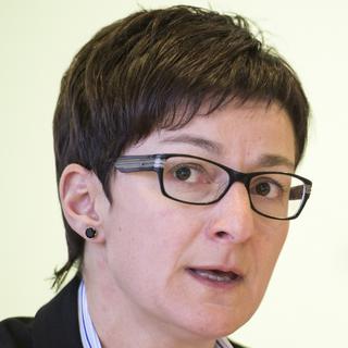 Karin Perraudin, présidente du Groupe Mutuel. [Keystone - Maxime Schmid]