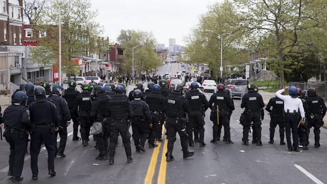 La ville américaine de Baltimore en proie à de violentes émeutes. [EPA / Keystone - Michael Reynolds]