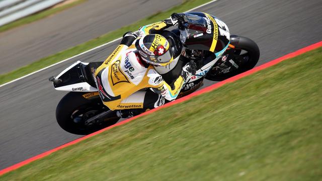 Thomas Lüthi, 10e, a été le meilleur Suisse de la journée à Silverstone. [Keystone - Tim Keeton]