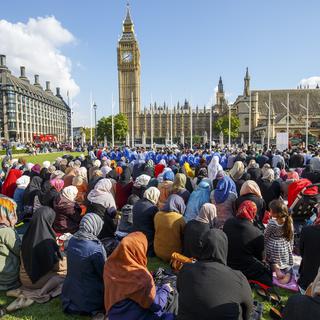 Musulmans Londres. [Anadolu Agency/AFP - Tolga Akmen]