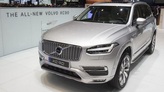 La New Volvo XC 90 au Salon de l'auto de Genève 2015. [Keystone - Sandro Campardo]