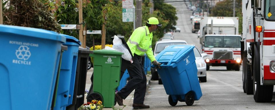 Le recyclage de tous les déchets est obligatoire à San Francisco. [Justin Sullivan/Getty Images/AFP]