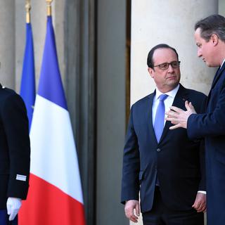 François Hollande a accueilli lundi David Cameron à l'Elysée. [AFP - Stéphane de Sakutin]