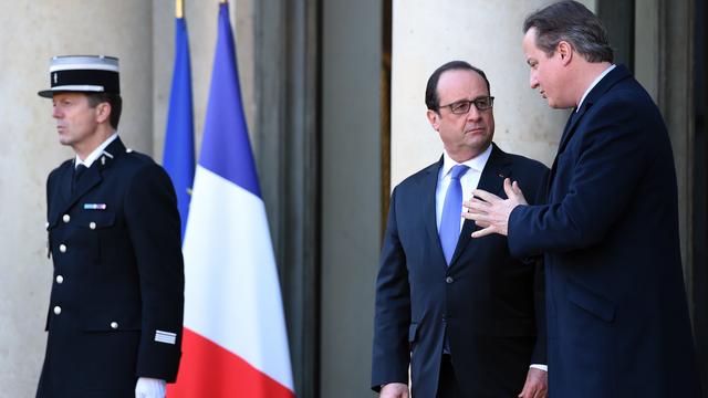 François Hollande a accueilli lundi David Cameron à l'Elysée. [AFP - Stéphane de Sakutin]