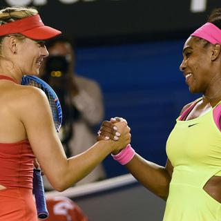 Maria Sharapova et Serena Williams. [AFP - MAL FAIRCLOUGH]