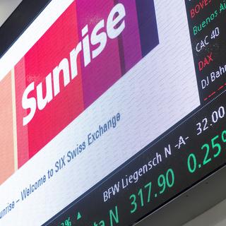 Sunrise a fait son entrée en bourse le 6 février 2015. [Keystone - Ennio Leanza]