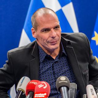 Le ministre grec des Finances, Yanis Varoufakis. [Keystone - Geert Vanden Wijngaert - AP Photo]