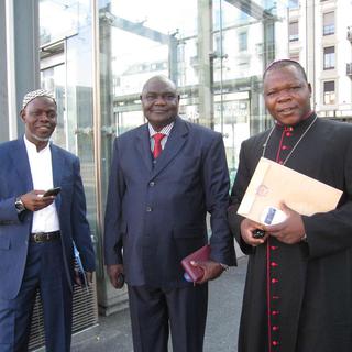 Les "trois saints de Bangui". [Gabrielle Desarzens]