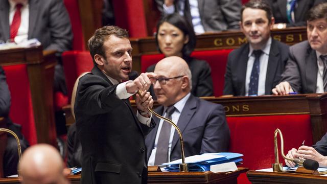 Emmanuel Macron devant l'Assemblée nationale ce mardi 17 février 2015. [Citizenside/AFP - Aurélien Morissard]