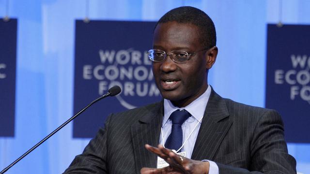 Le Franco-Ivoirien Tidjane Thiam au WEF en 2010. [AP/Keystone - Virginia Mayo]
