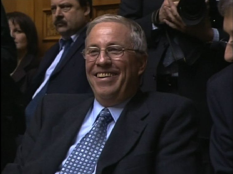 Christoph Blocher au moment de son élection au Conseil fédéral, 2003.